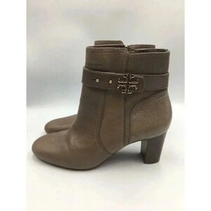Tory Burch Bootie‎ 9.5 M brown women's shoes Mid-Heel 